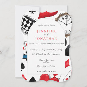 Wonderland Whimsy bruiloft uitnodiging
