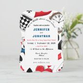 Wonderland Whimsy bruiloft uitnodiging (Staand voorkant)