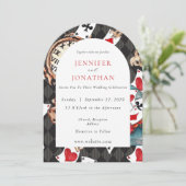 Wonderland Whimsy bruiloft uitnodiging (Staand voorkant)