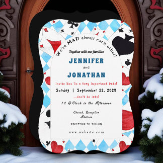 Wonderland Whimsy bruiloft uitnodiging