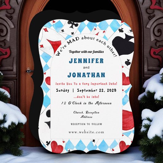 Wonderland Whimsy bruiloft uitnodiging