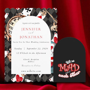 Wonderland Whimsy bruiloft uitnodiging