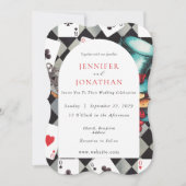 Wonderland Whimsy bruiloft uitnodiging (Voorkant)