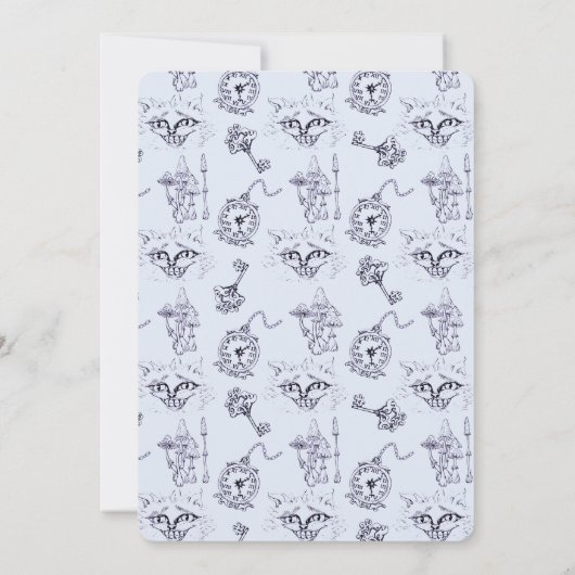 Wonderland Whimsy bruiloft uitnodiging (Achterkant)