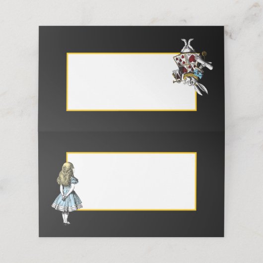 Wonderland White Rabbit beroemd gemaakt door Alice Plaatskaartje (Buitenkant ongevouwen)