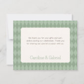 Wonderland White Rabbit Dank je wel Bedankkaart (Achterkant)