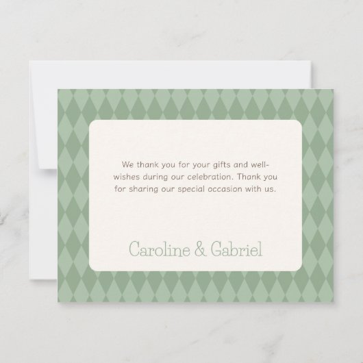 Wonderland White Rabbit Dank je wel Bedankkaart (Achterkant)