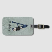 Wonderland White Rabbit Letter A Bagagelabel (Voorkant (horizontaal))
