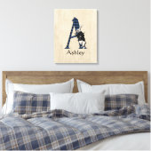 Wonderland White Rabbit Letter A Canvas Afdruk (Insitu (Slaapkamer))