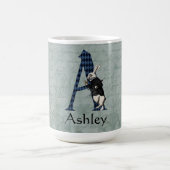 Wonderland White Rabbit Letter A Koffiemok (Center)