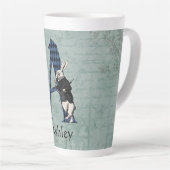 Wonderland White Rabbit Letter A Latte Mok (Rechterhoek)