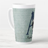 Wonderland White Rabbit Letter A Latte Mok (Linkerhoek)