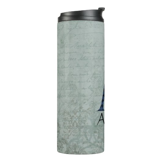 Wonderland White Rabbit Letter A Thermosbeker (Gedraaid links)