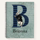 Wonderland White Rabbit Letter B Bullet Journal Notitieboek (Voorkant)