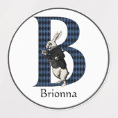 Wonderland White Rabbit Letter B Labels (Design 1)