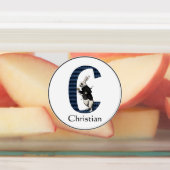 Wonderland White Rabbit Letter C Labels (Aangebracht)