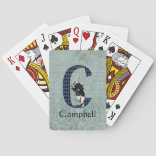 Wonderland White Rabbit Letter C Pokerkaarten