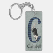 Wonderland White Rabbit Letter C Sleutelhanger (Voorkant Links)