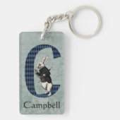 Wonderland White Rabbit Letter C Sleutelhanger (achterkant)