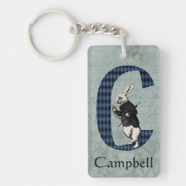 Wonderland White Rabbit Letter C Sleutelhanger