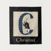Wonderland White Rabbit Letter C Wandkleed (Voorkant)