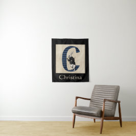 Wonderland White Rabbit Letter C Wandkleed