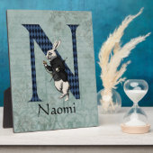Wonderland White Rabbit Letter N Fotoplaat (Zijkant)