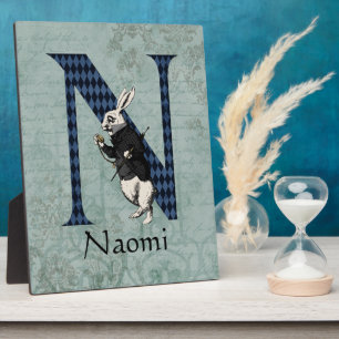 Wonderland White Rabbit Letter N Fotoplaat