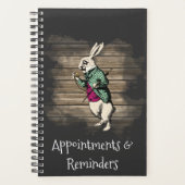 Wonderland White Rabbit Mint Planner (Voorkant)