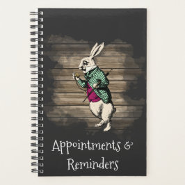 Wonderland White Rabbit Mint Planner