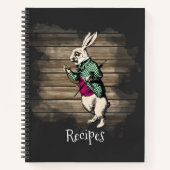 Wonderland White Rabbit Mint Recipes Notitieboek (Voorkant)