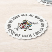 Wonderland White Rabbit Quote Kartonnen Onderzetters (Gekanteld)