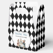 Wonderland with Black White Diamonds Birthday Bedankdoosjes (Geopend)