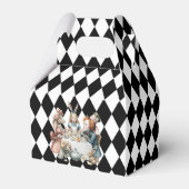 Wonderland with Black White Diamonds Birthday Bedankdoosjes (Voorkant Zijde)