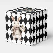 Wonderland with Black White Diamonds Birthday Bedankdoosjes (Voorkant Zijde)