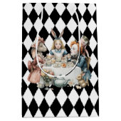 Wonderland with Black White Diamonds Birthday Medium Cadeauzakje (Voorkant)