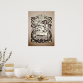 Wonderlandkenmerken Poster (Keuken)