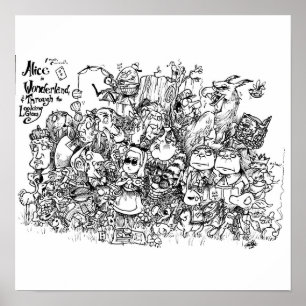 Wonderlandtekens Poster