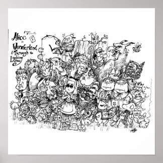 Wonderlandtekens Poster