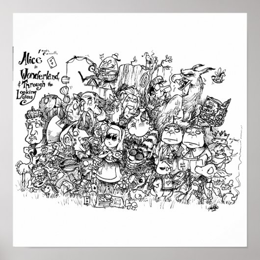 Wonderlandtekens Poster (Voorkant)