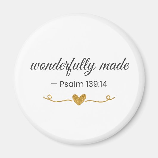 Wonderlijk Geschapen – Psalm 139:14 Magneet (Voorkant)