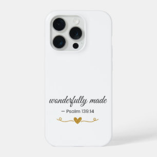 Wonderlijk Geschapen Psalm 139:14 Minimalistische iPhone 15 Pro Case