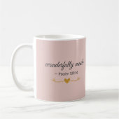 Wonderlijk Geschapen – Psalm 139:14 Roze Mok (Links)