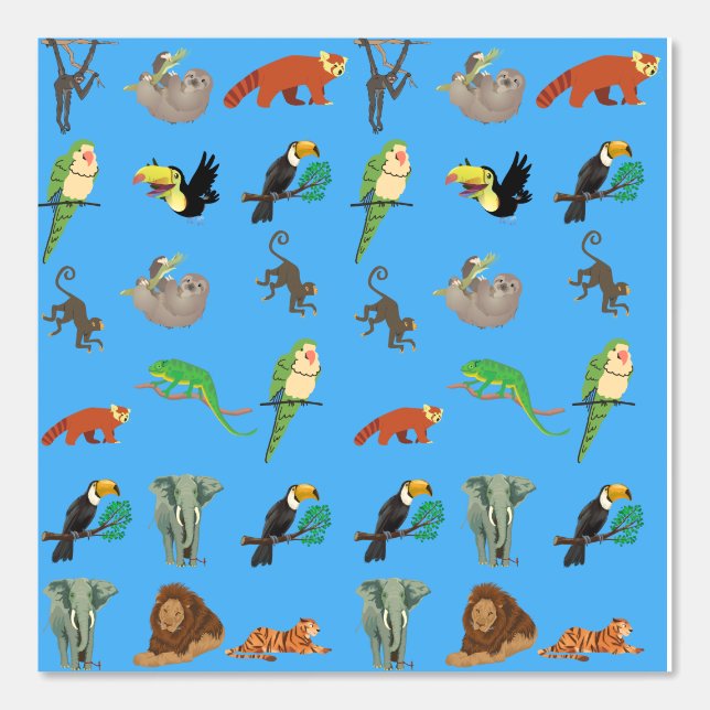 WONDERLIJKE DIEREN WANDPAPIER BEHANG (Voorkant)