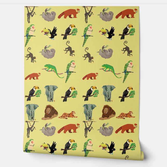 WONDERLIJKE DIEREN WANDPAPIER BEHANG (Afrollen)