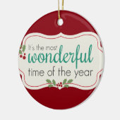 Wonderlijke Feestdag Keramisch Ornament (Links)