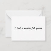 wonderlijke gans notitiekaartje (Achterkant)
