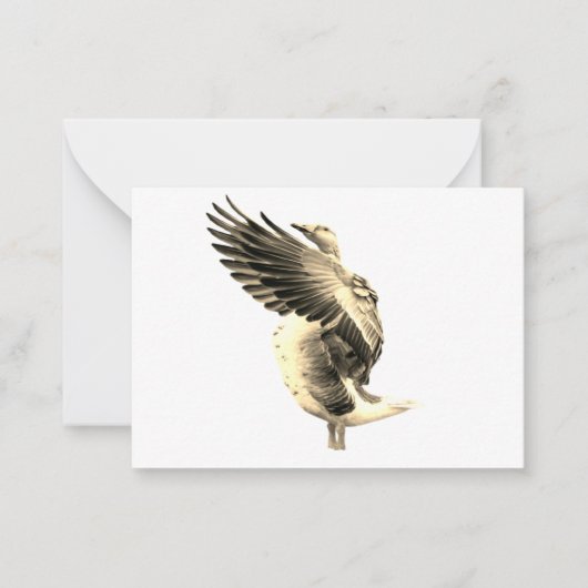 wonderlijke gans notitiekaartje (Voorkant)