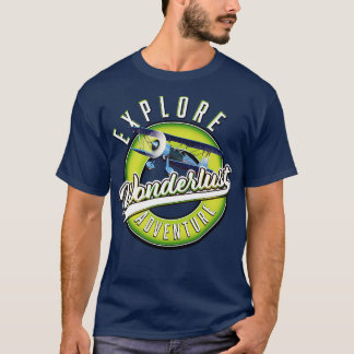 Wonderlust verkennen avontuur logo t-shirt