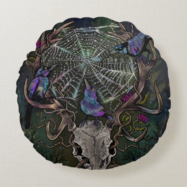 Wonderment Times Three Rond Kussen (Voorkant)